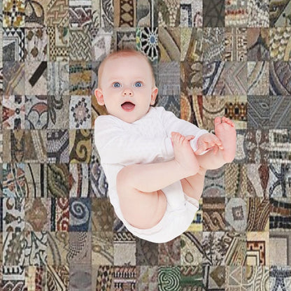 Mosaic Madness Plush Throw Blanket