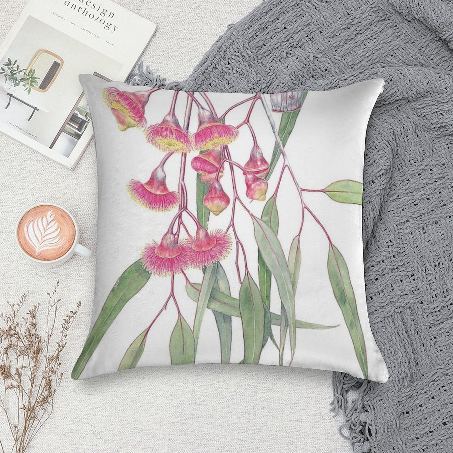 Eucalyptus Caesia Soft Style Accent Throw Pillow