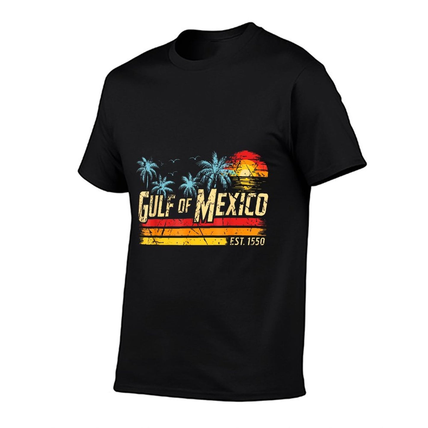 Gulf of Mexico Forever Retro Vintage Beach Mens Women  High-quality Stitching T-Shirt