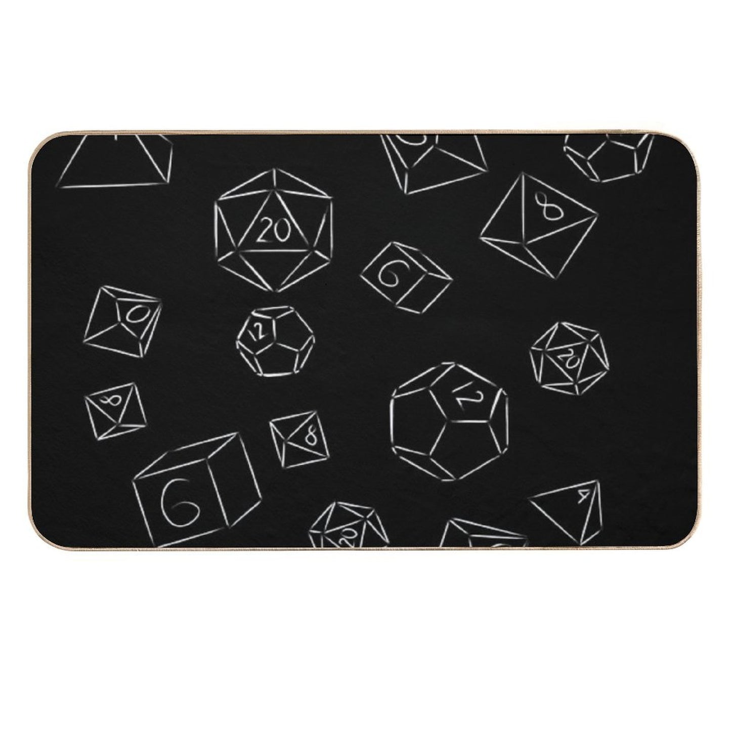 Minimalist Dice  Easy To Clean Bath Mat