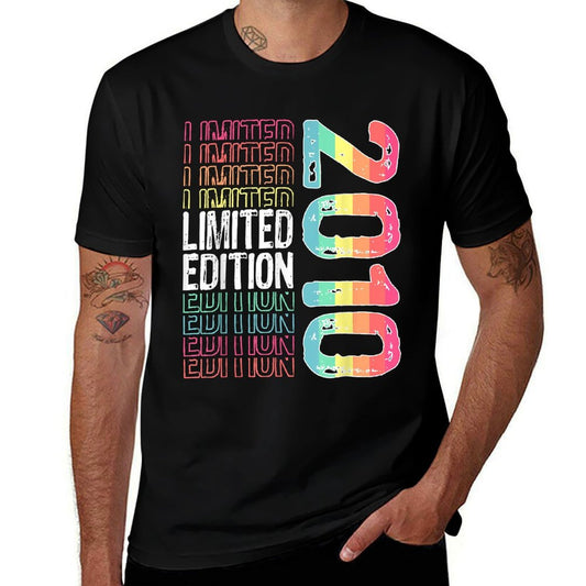 Limited Edition Vintage 2010 Retro Birthday  Oversized Silhouette T-Shirt