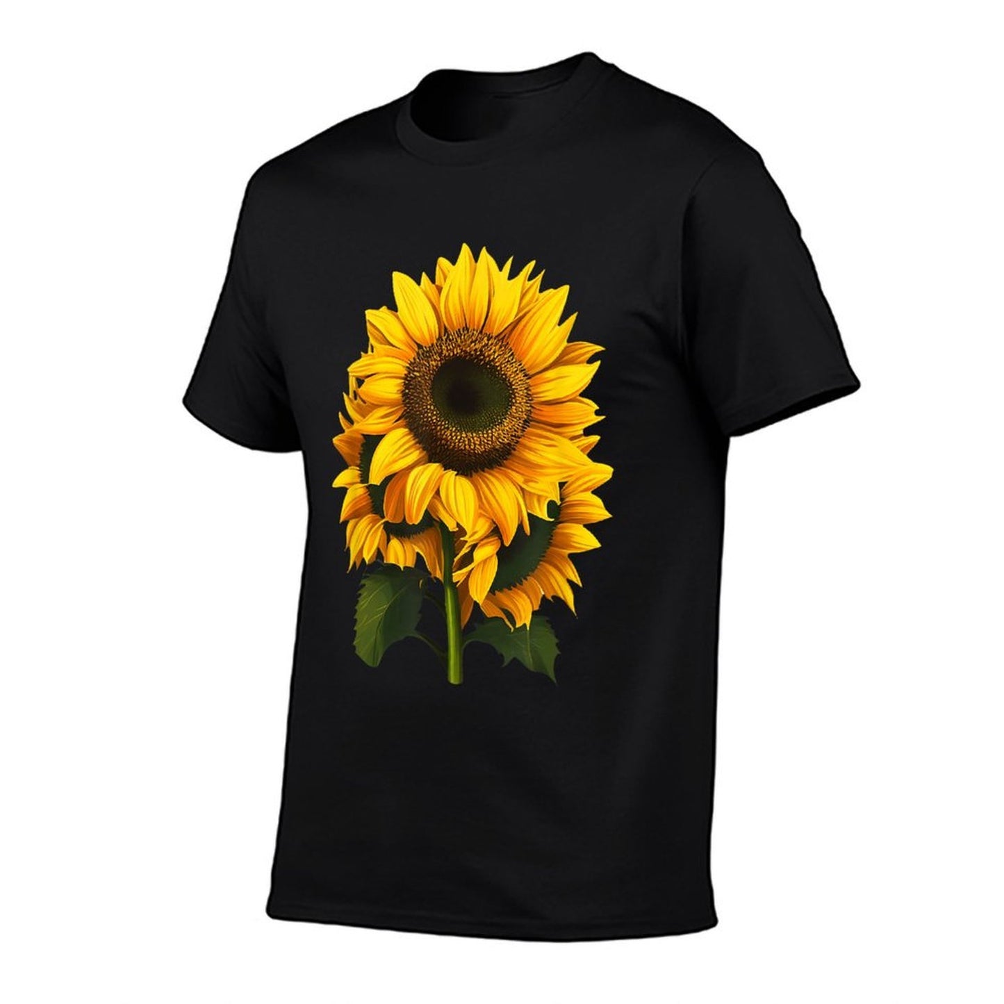 Yellow Sunflower Floral Watercolor Positivity  Eco-friendly Material T-Shirt