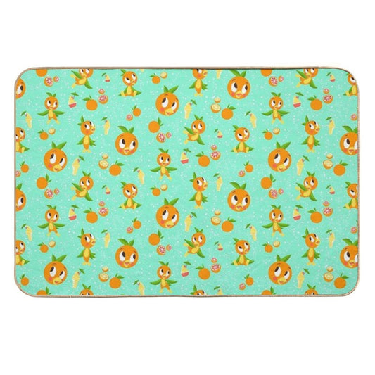 Orange Bird with Dole Whip  Repositionable Bath Mat