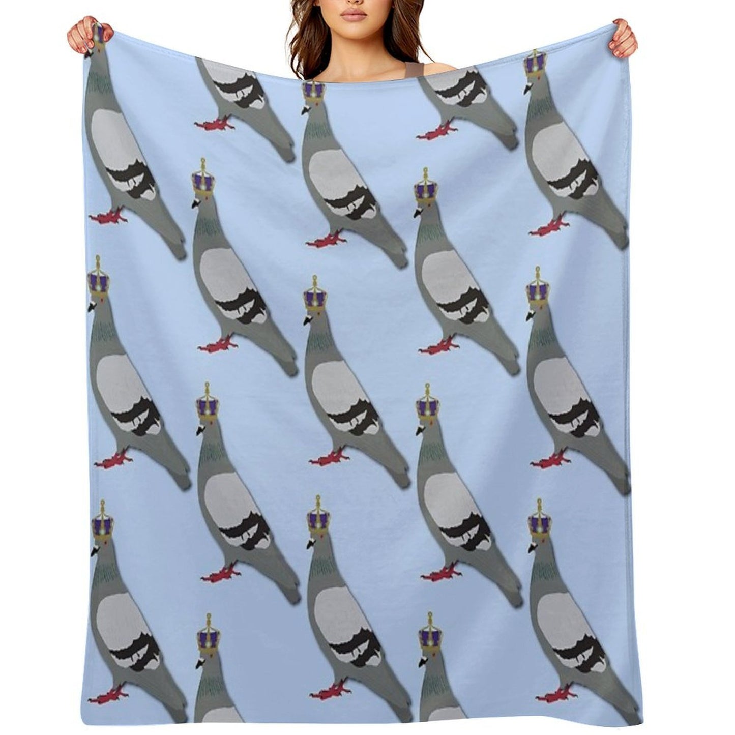 Queen Pigeon Shrink-resistant Throw Blanket