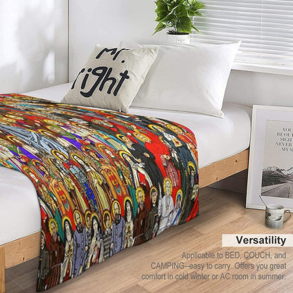 Saints, All Saints, Catholic Saints Versatility Throw Blanket