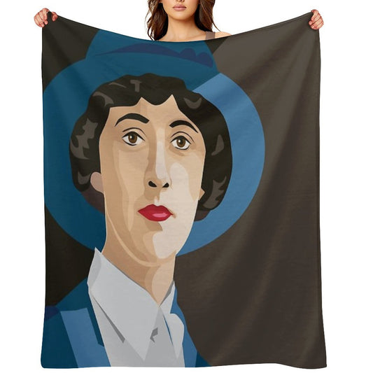 Agatha Christie Portrait All-season Throw Blanket
