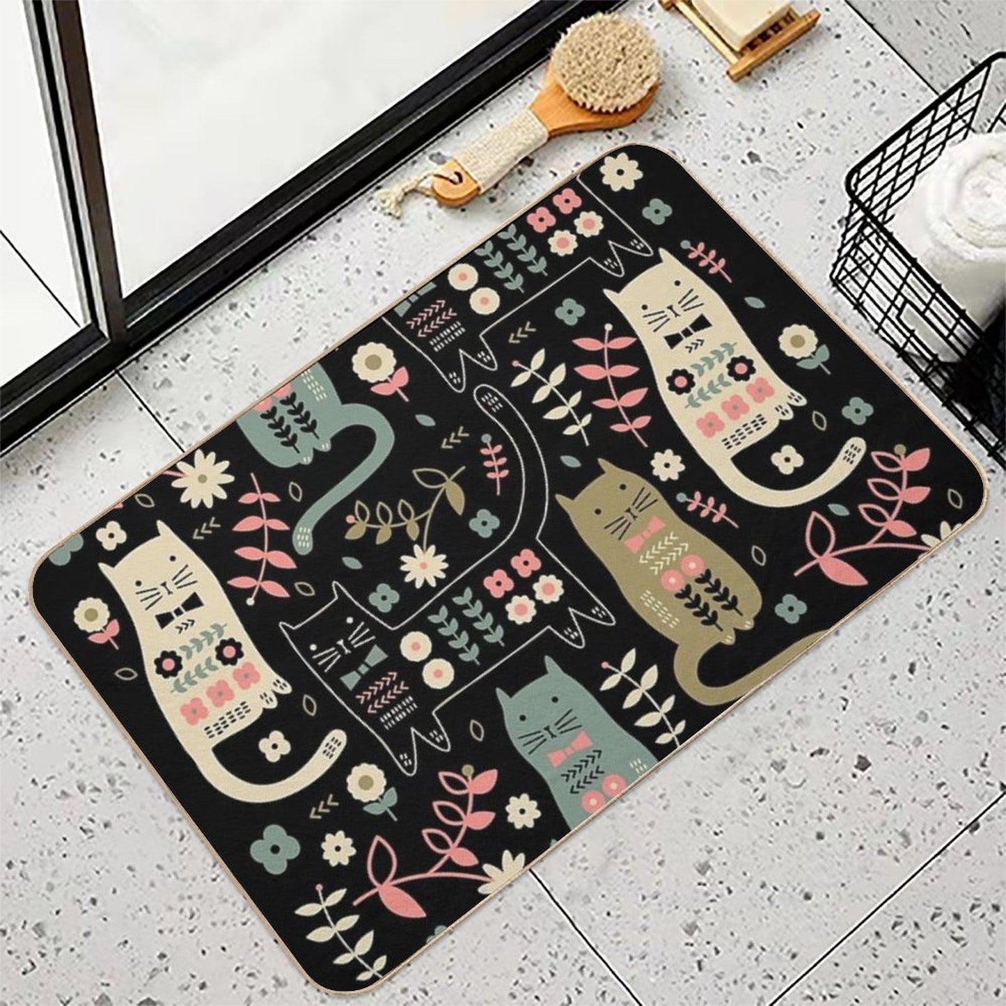 Cat Folk  Stain-Proof Bath Mat