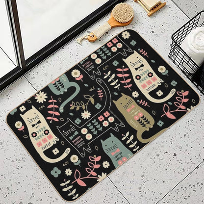 Cat Folk  Stain-Proof Bath Mat