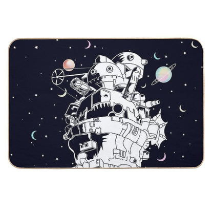 Castle in A Starry Night  Repositionable Bath Mat