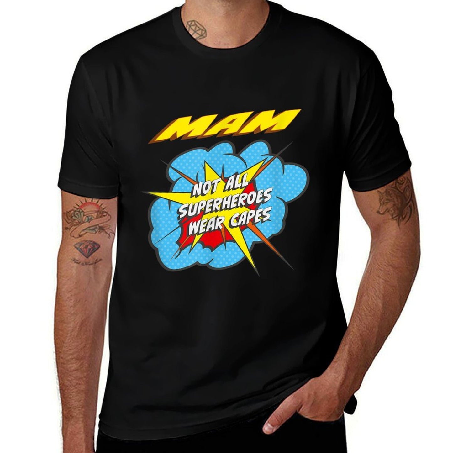 Mam Funny Superhero Family  Versatile T-Shirt