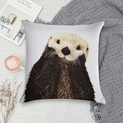 Otters Gonna Ott Soft Reinforced Edging Throw Pillow