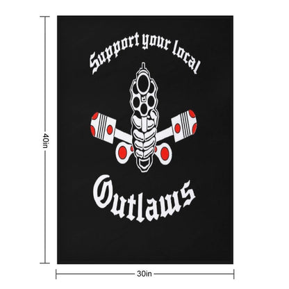 Outlaw Mc Support Gift Halloween Day, Thanksgiving, Christmas Day Classic Essential Versatility Throw Blanket