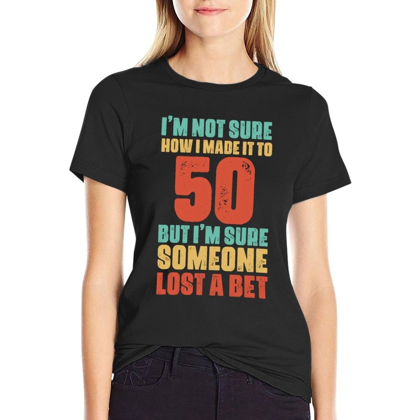 Retro Vintage Funny Mens 50th Birthdays 50 Years Old  Graphic-printed T-Shirt