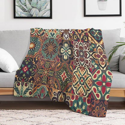 Mosaic of Elegance Plush Throw Blanket