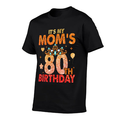 It's My Mom's 80th Birthday Crown Women's 80th Birthday  Stretchy T-Shirt