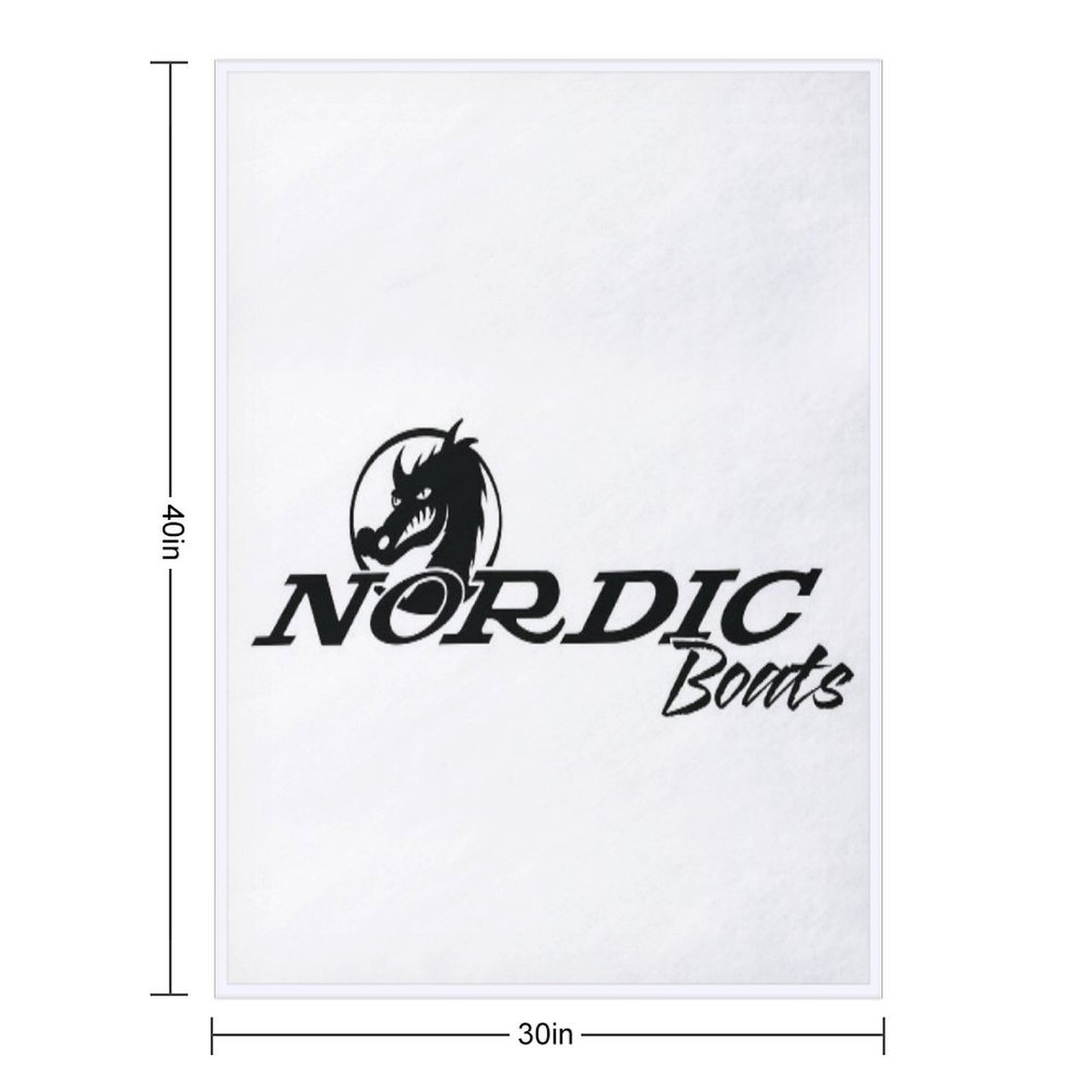 Nordic Boats Logo Plush Throw Blanket