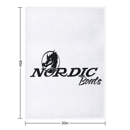 Nordic Boats Logo Plush Throw Blanket