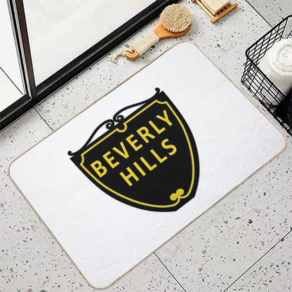 Beverly Hills Street Sign  Non-Slip Bath Mat