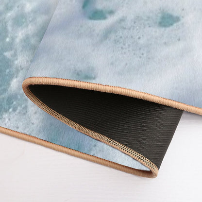 Ocean Waves, Ocean, Foam, Beach, Blue, Rocks, Summer, Wave, Sea, Waves, Water,  Easy Maintenance Bath Mat