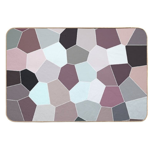 Seashell Colors Coastal Vibes Abstract Seashells And Beach Pebbles Mosaic 4 of 4  Long-Lasting Bath Mat