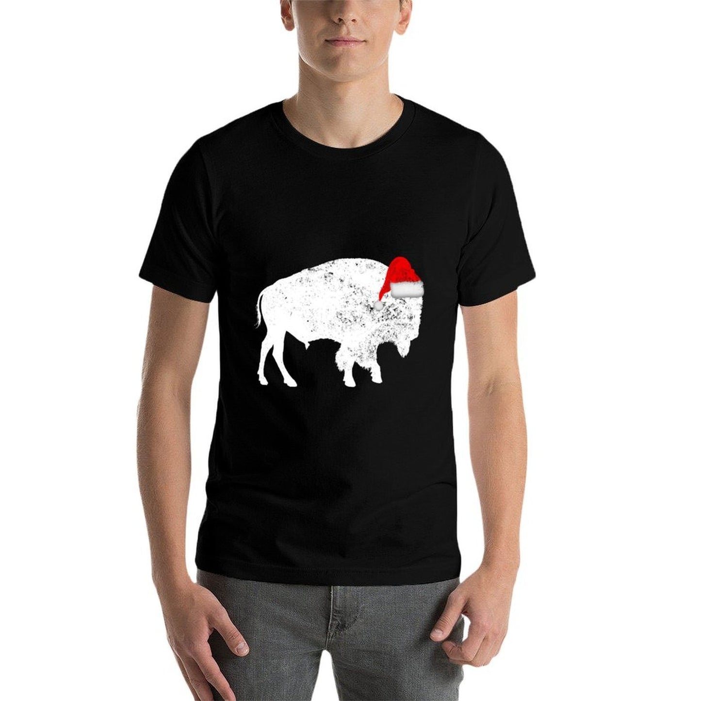Bison Buffalo Santa Hat - Christmas Pajama  Durable T-Shirt