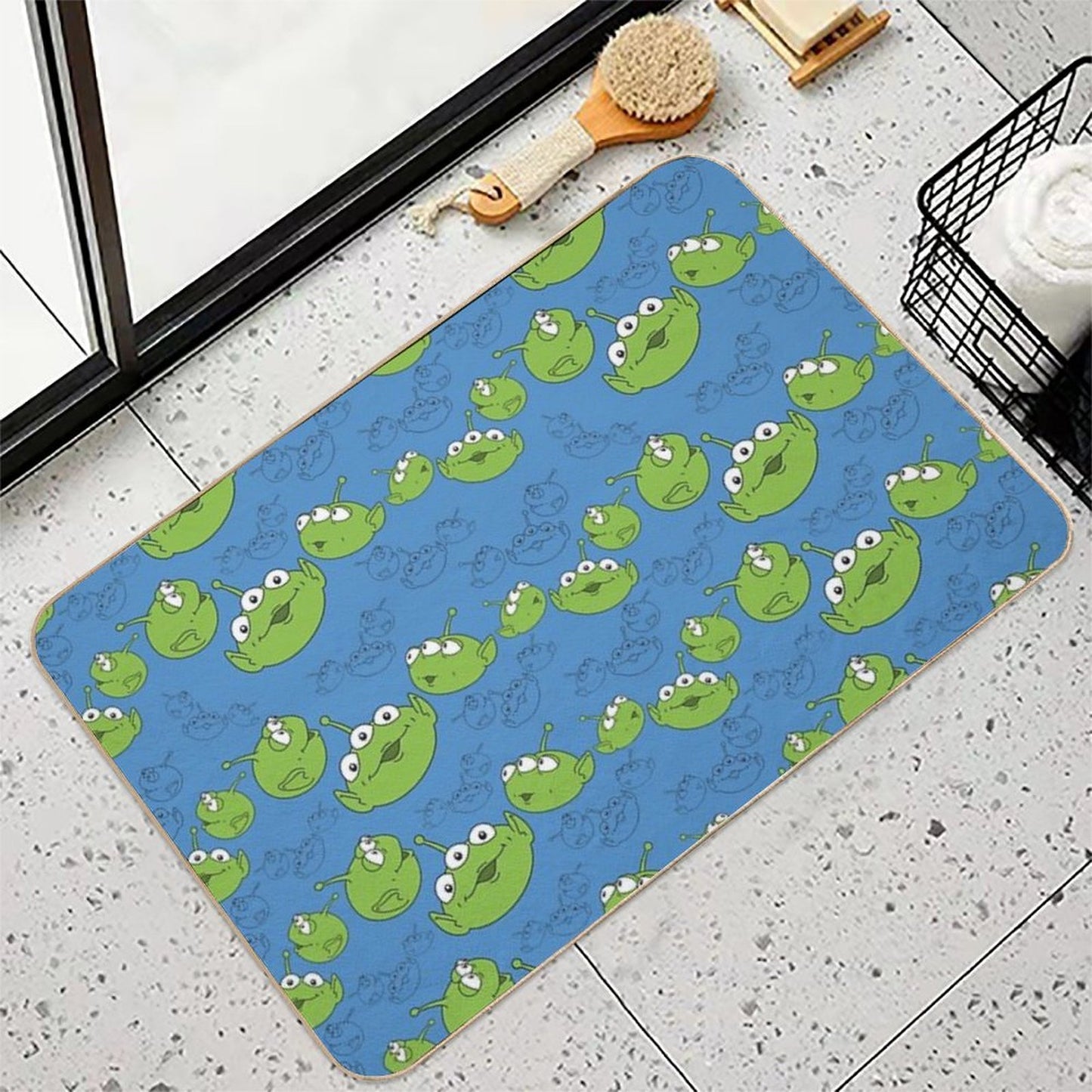 Little Aliens - Pattern  Pet-Safe Bath Mat