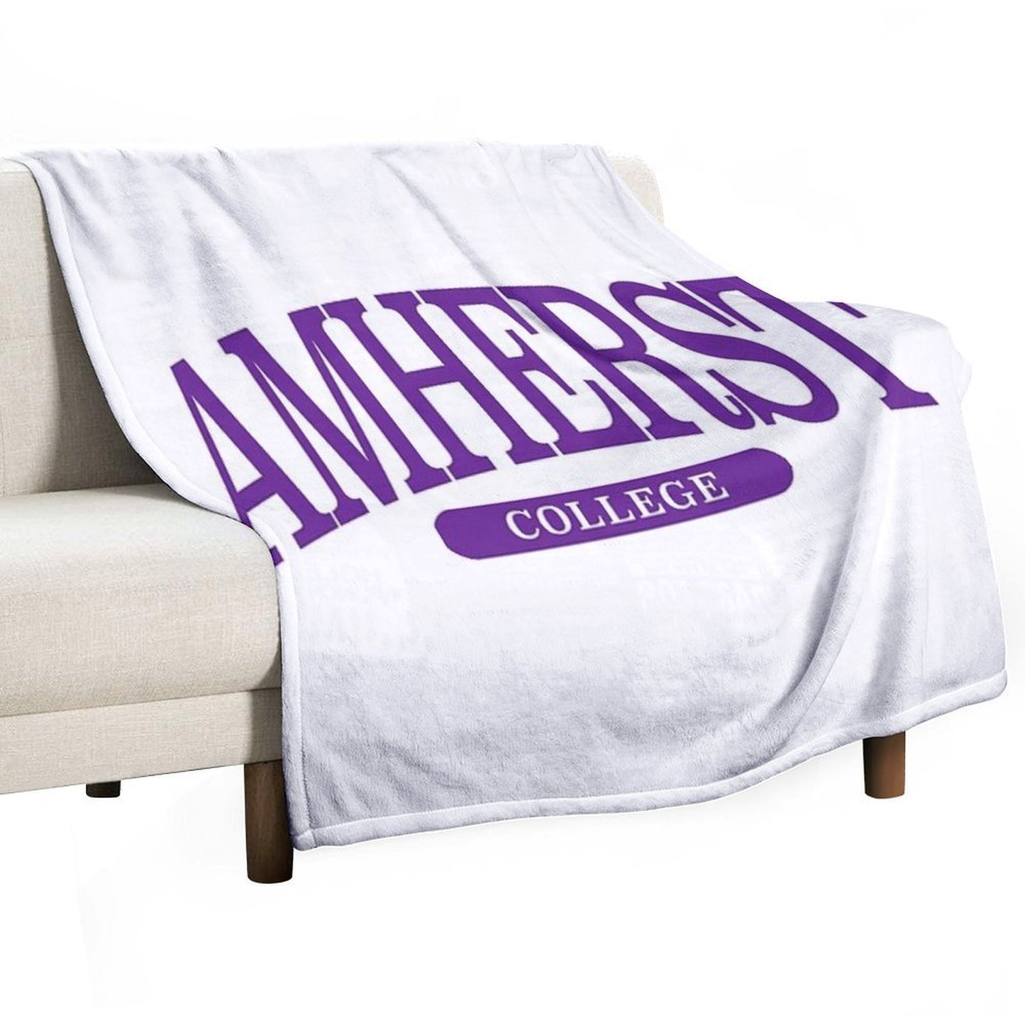 Amherst - Serif Font Curved Travel-friendly Throw Blanket