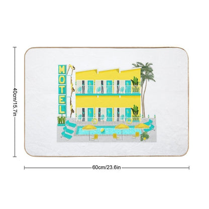 Vintage Motel Pool  Repositionable Bath Mat
