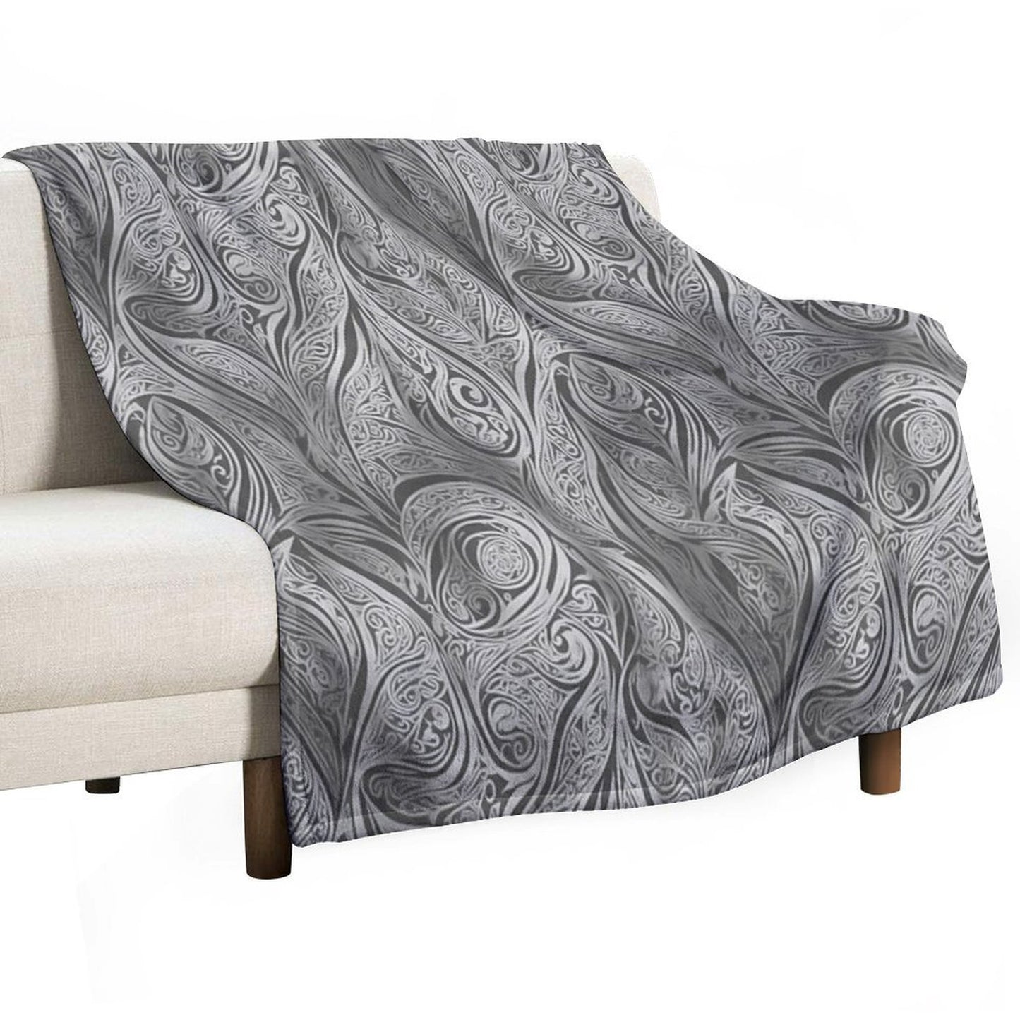 Kowhaiwhai Pattern, Maori Pattern Travel-friendly Throw Blanket
