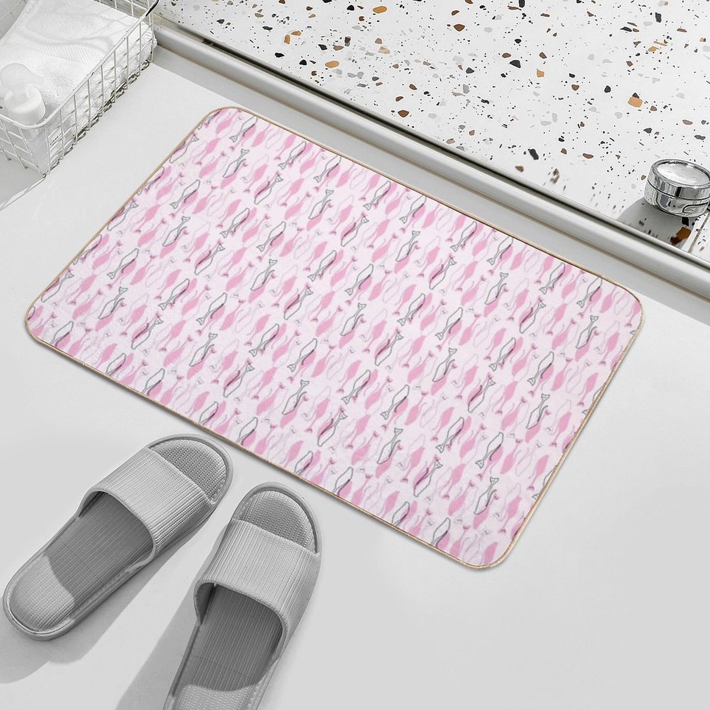 Atomic Kitties  Dirt-Trapping Bath Mat