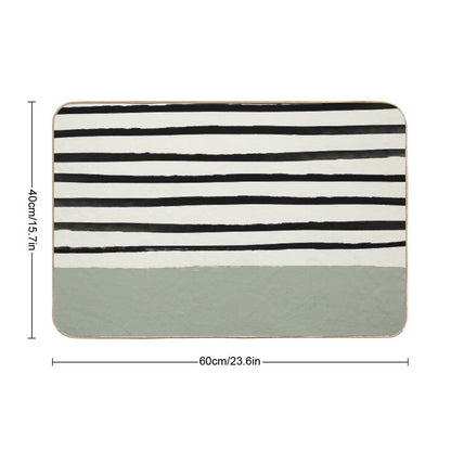 Sage X Stripes Durable Bath Mat
