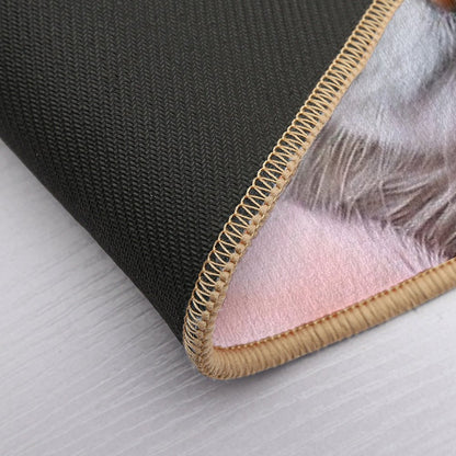 Relaxing Cat in Pink Robe And Towel Spa-Themed Cat Portrait  Odorless Bath Mat