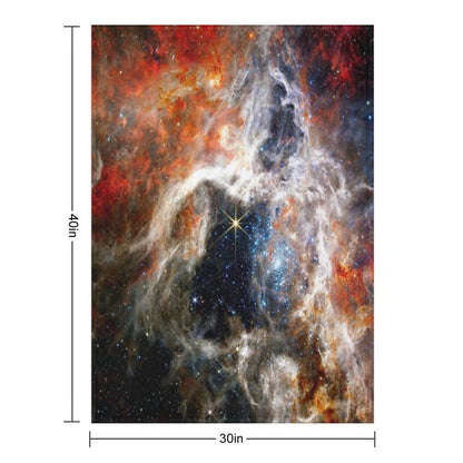 NEW Tarantula Nebula JWST James Webb Image - High Quality Compact Throw Blanket