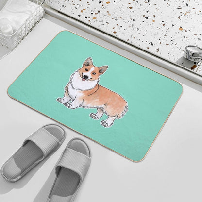 Pembroke Welsh Corgi Dog  Easy To Clean Bath Mat