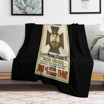 Vintage Poster Restored - Ireland (Irish Guards) Multi-functional Throw Blanket