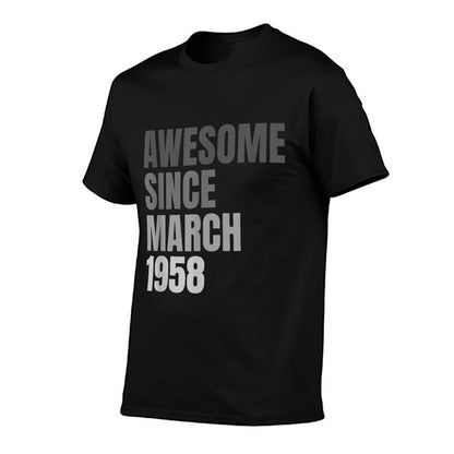 Awesome Since March 1958 Vintage 1958 March 65th Birthday  Graphic-printed T-Shirt