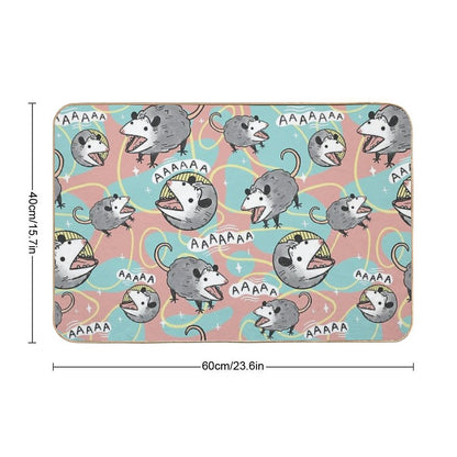 Opossum Screm Durable Bath Mat
