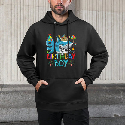 9th Birthday Shark Ocean Theme Party 9 Years Old For Boy Easy Care Hoodie