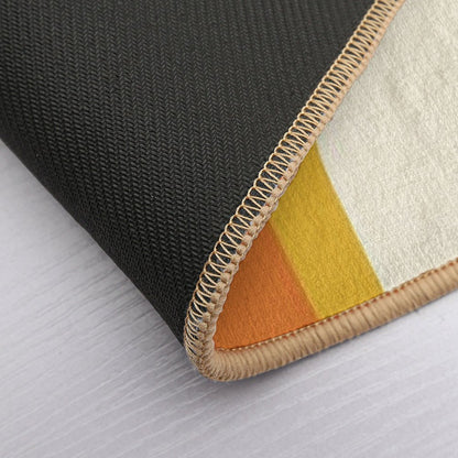 Mid-Century Modern Meets 1970s Orange Rainbow  Slip-Resistant Bath Mat