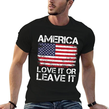 American America Love It Or Leave It USA Comfortable T-Shirt