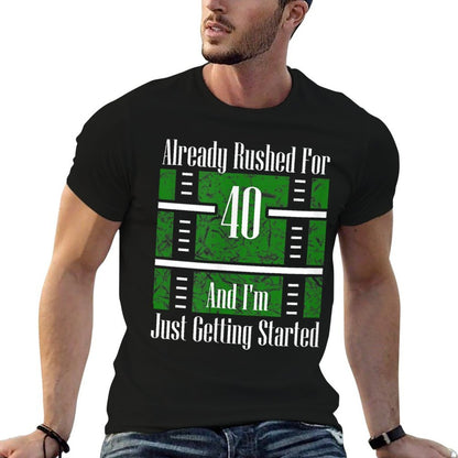 Football Rushing Yards for 40th Birthday  Heathered Texture T-Shirt