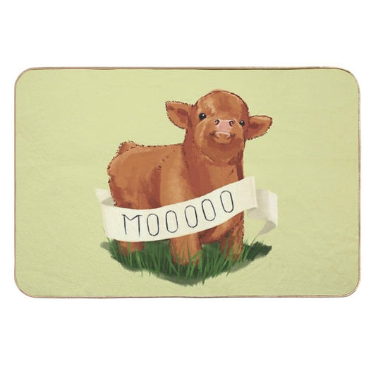 Baby Highland Cow  Stain-Proof Bath Mat