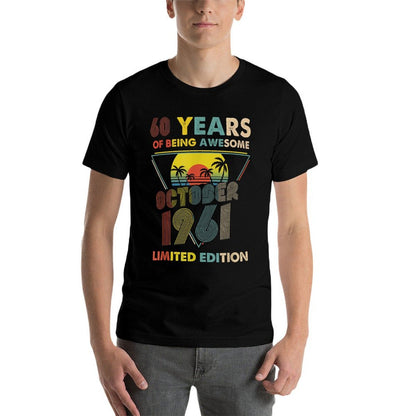 October 1961 Vintage Retro 60 Years 60th Birthday Gift  Lightweight T-Shirt