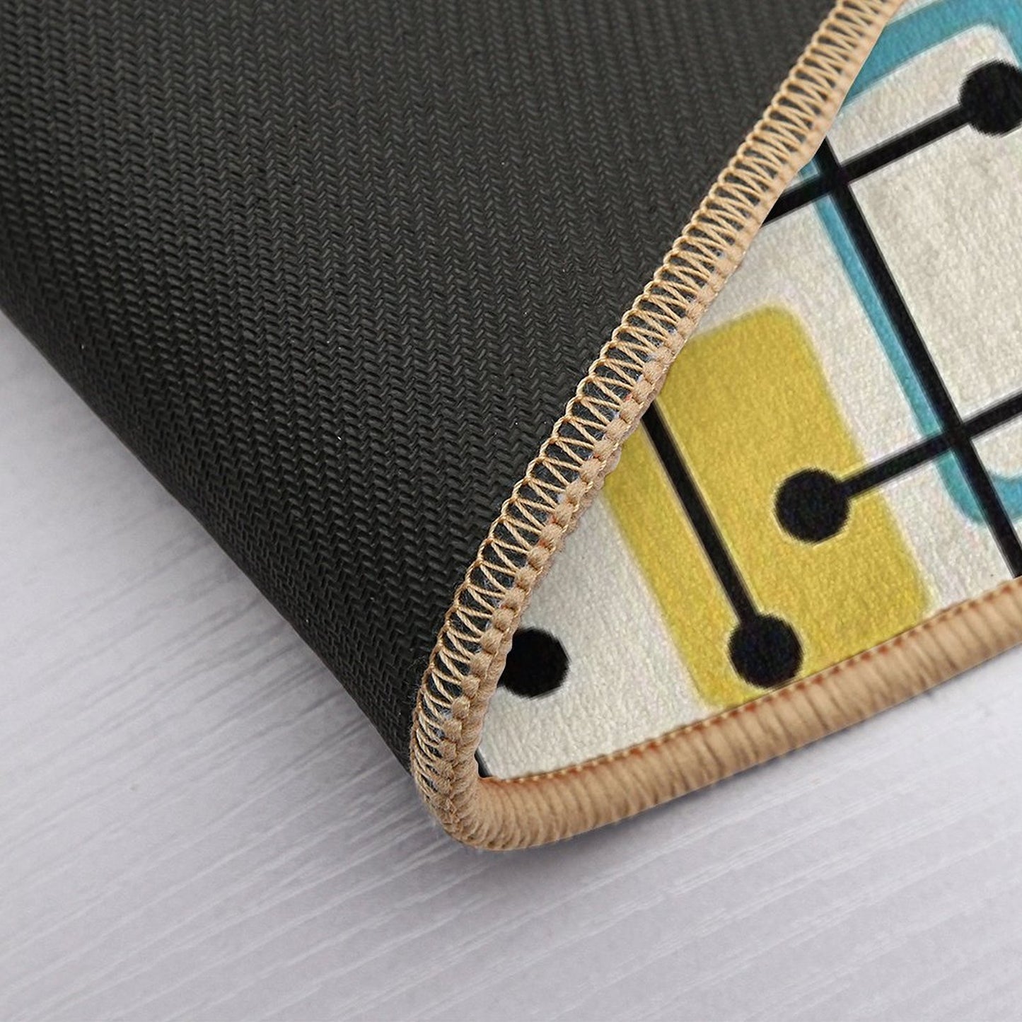Mid Century Modern Abstract Art Durable Bath Mat