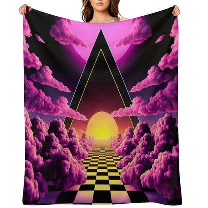 1980's Retrowave 7 Gift-ready Throw Blanket