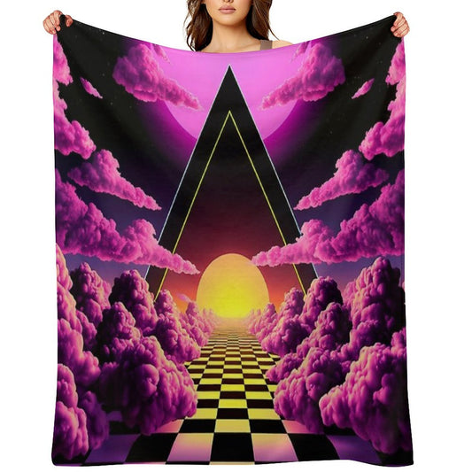 1980's Retrowave 7 Gift-ready Throw Blanket