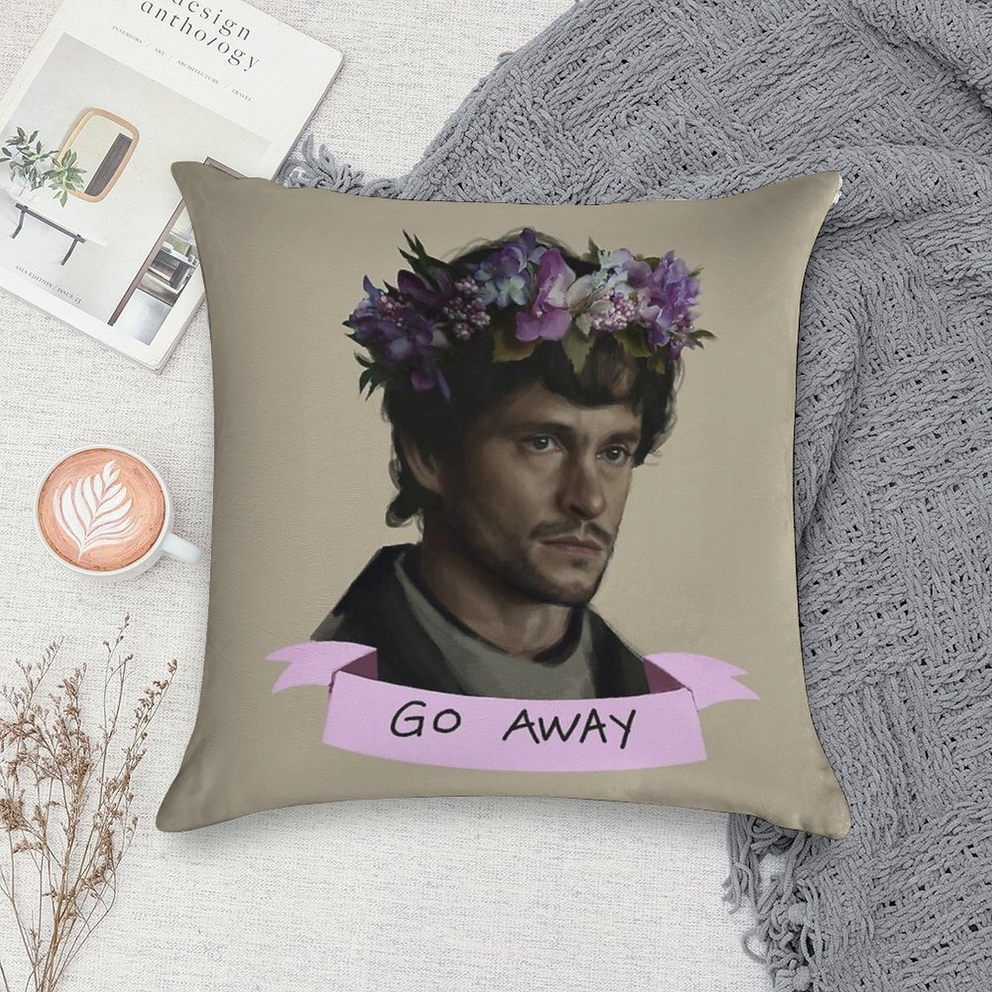 Hannibal - Go Away Soft Ultra-Soft Texture Throw Pillow