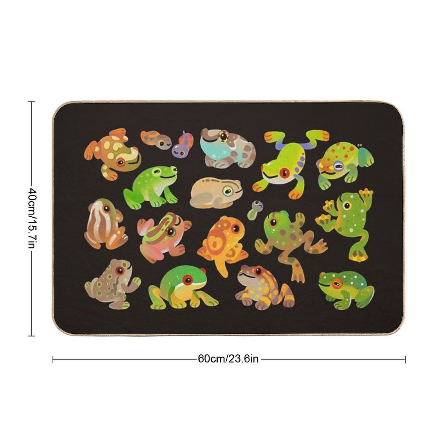 Tree Frog - Dark  Odorless Bath Mat