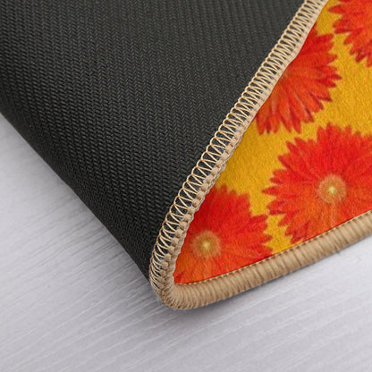 Orange Gebera Flower  Dirt-Trapping Bath Mat