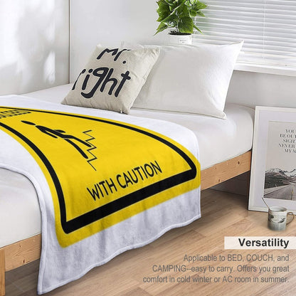 Succeed with Caution - Warning Sign Quick-dry Throw Blanket